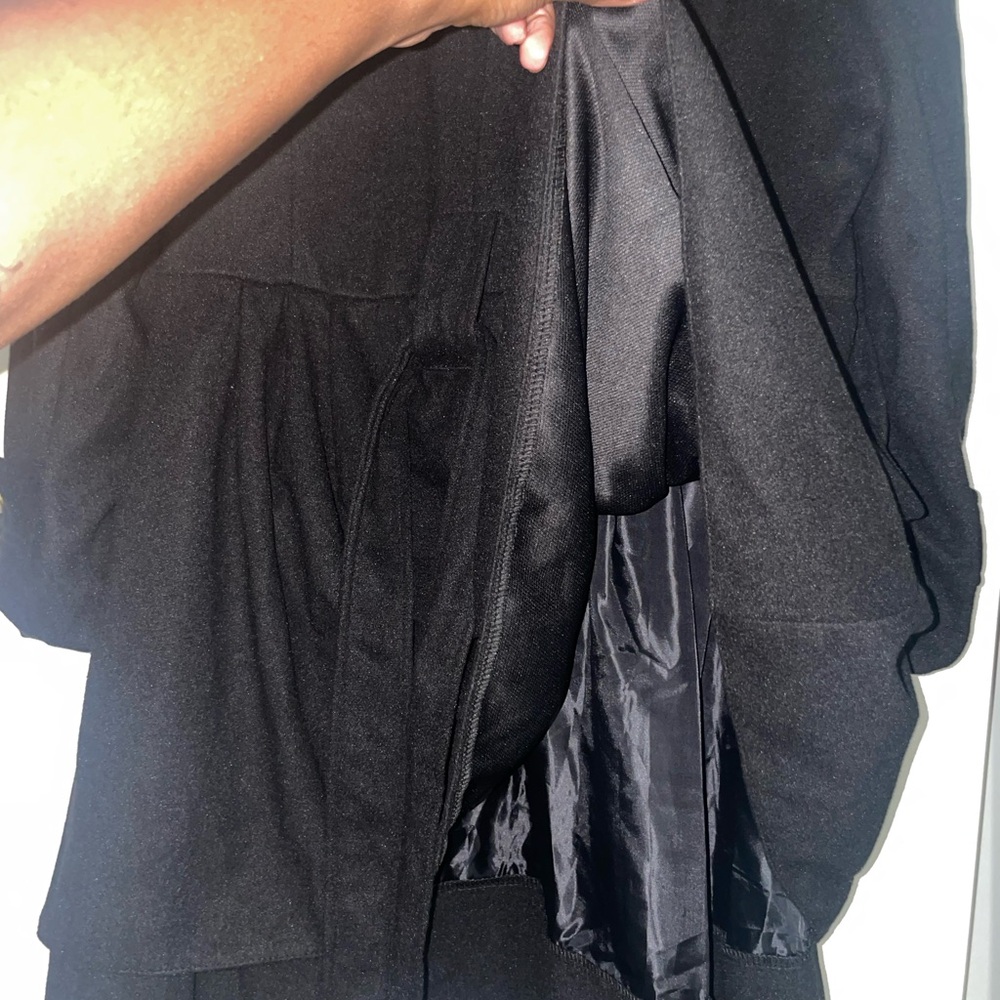 Black Coat with Fur Trim - XL - Picture 6 of 7